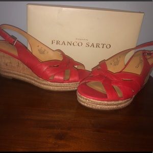 Franco Sarto sling back, Red NEW IN BOX